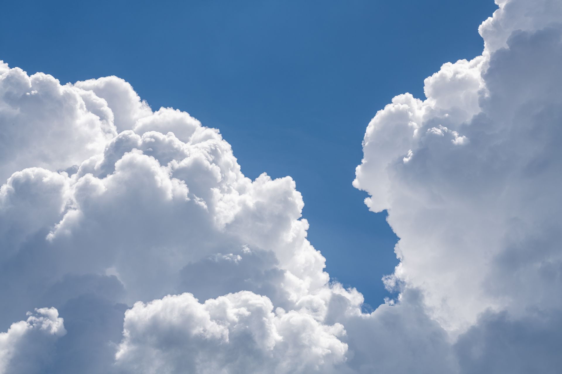 A blue sky with clouds